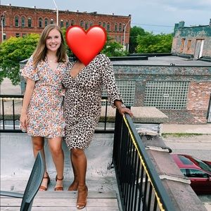 Floral wrap mini dress